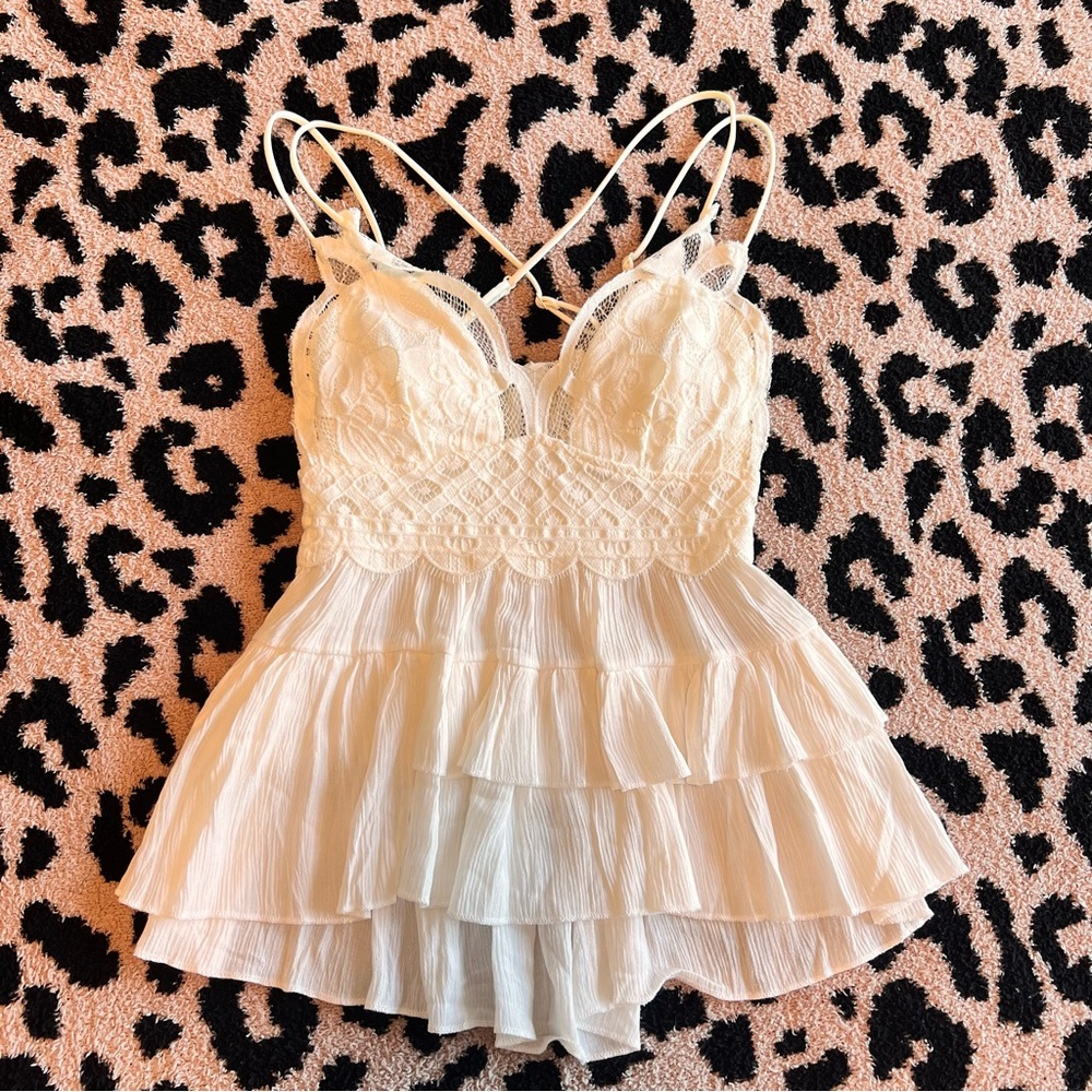 Flowy White Lace Top